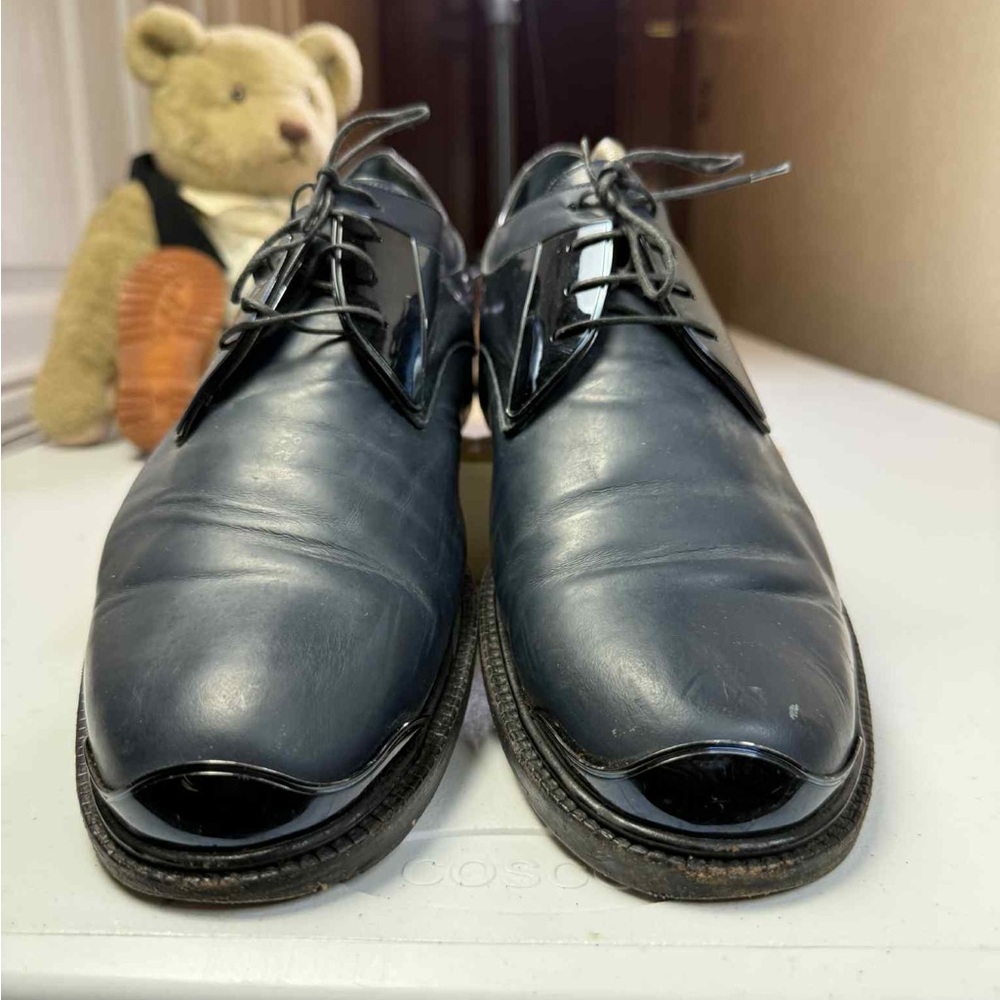 Louis Vuitton Runway Brown Leather Metal Palace Derby Shoes Sz 9 - Picture 16 of 16